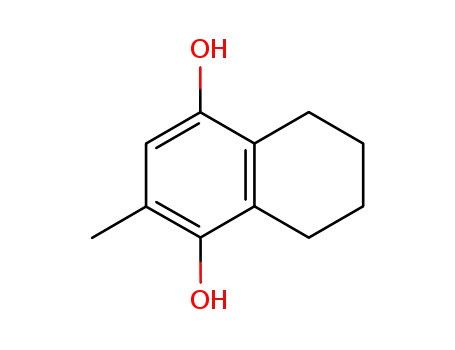 Molecular Structure of 16368-80-2 (2-methyl-5,6,7,8-tetrahydronaphthalene-1,4-diol)