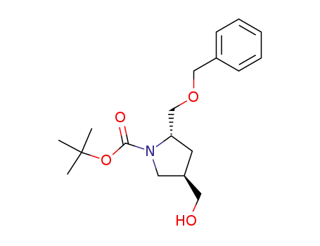 Molecular Structure of 212266-65-4 ((2S,4R)-1-tert-butoxycarbonyl-2-benzyloxymethyl-4-hydroxymethylpyrrolidine)