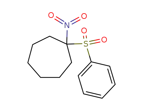 Molecular Structure of 41774-13-4 (Cycloheptane, 1-nitro-1-(phenylsulfonyl)-)