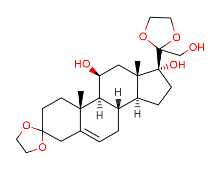 11,17,21-Trihydroxy-pregn-5-ene-3,20-dione 3,20-Diethylene Ketal