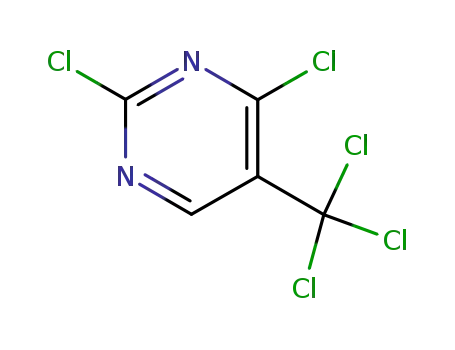 Molecular Structure of 153600-16-9 (2,4-Dichloro-5-trichloromethylpyrimidine)