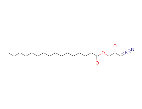 Molecular Structure of 88348-31-6 (Hexadecanoic acid, 3-diazo-2-oxopropyl ester)