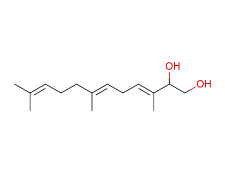 Molecular Structure of 57078-00-9 ((3<i>E</i>,6<i>E</i>)-3,7,11-trimethyl-dodeca-3,6,10-triene-1,2-diol)