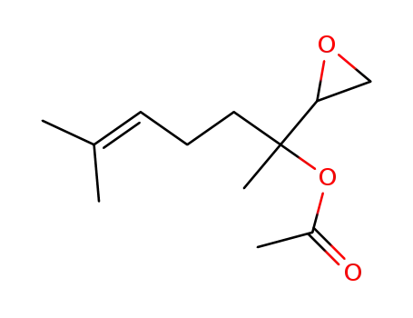 Molecular Structure of 83676-47-5 (1,2-epoxy-3,7-dimethyl-6-octene-3-yl acetate)