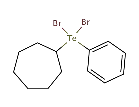 Molecular Structure of 84988-05-6 (cycloheptylphenyltellurium dibromide)