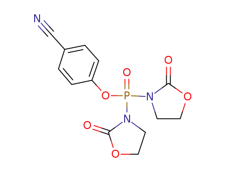 Molecular Structure of 1231261-82-7 (4-cyanophenyl bis(2-oxo-3-oxazolidinyl)phosphoramide)