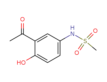 Molecular Structure of 94094-49-2 (5-METHANESULPHONAMIDO-2-HYDROXYACETOPHENONE)