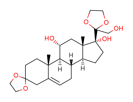 11α,17α,21-Trihydroxy-pregn-5-ene-3,20-dione 3,20-Diethylene Ketal