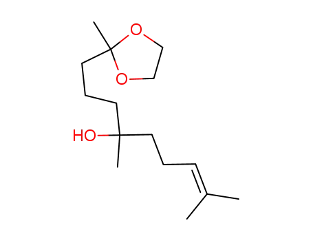 Molecular Structure of 55627-34-4 (10,10-Ethylendioxy-6-hydroxy-2,6-dimethyl-2-undecen)
