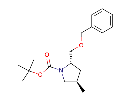 Molecular Structure of 220047-73-4 ((2S,4R)-1-tert-butoxycarbonyl-2-benzyloxymethyl-4-methylpyrrolidine)