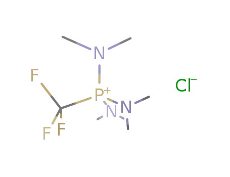 Molecular Structure of 60439-34-1 (CF<sub>3</sub>P{N(CH<sub>3</sub>)2}3<sup>(1+)</sup>*Cl<sup>(1-)</sup>)
