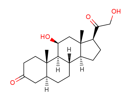 Pregnane-3,20-dione,11,21-dihydroxy-, (5a,11b)-