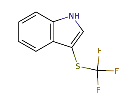 Molecular Structure of 62665-49-0 (1H-Indole, 3-[(trifluoromethyl)thio]-)
