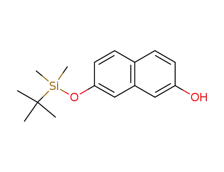Molecular Structure of 145970-32-7 (7‐((tert‐butyldimethylsilyl)oxy)naphthalen‐2‐ol)