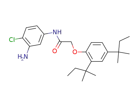 Molecular Structure of 50671-00-6 (N-(3-amino-4-chlorophenyl)-2-(2,4-di-tert-pentylphenoxy)acetamide)