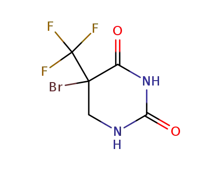 Molecular Structure of 707-04-0 (5-bromo-5-trifluoromethyl-5,6-dihydrouracil)