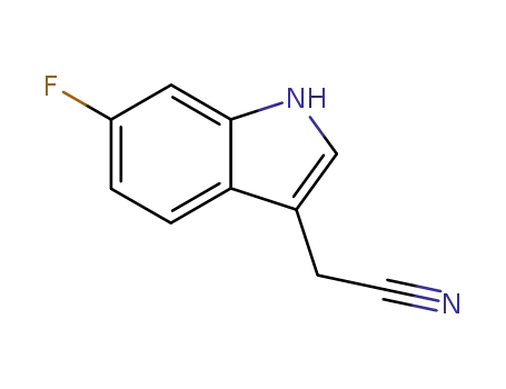 Molecular Structure of 2341-25-5 (6-fluoroindole-3-acetonitrile)