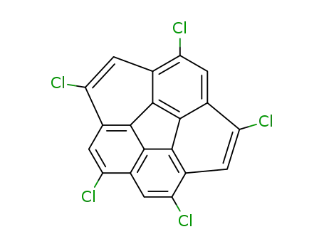 Molecular Structure of 243853-48-7 (1,3,5,7,9-pentachlorocorannulene)