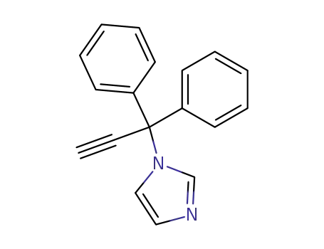 Molecular Structure of 36698-20-1 (1H-imidazole, 1-(1,1-diphenyl-2-propynyl)-)