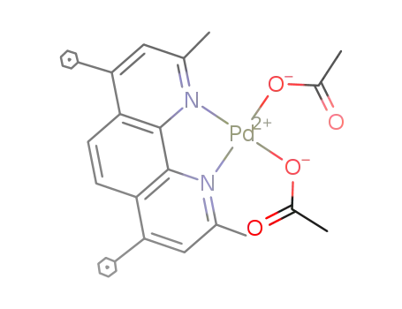 Molecular Structure of 152506-88-2 ((2,9-dimethyl-4,7-diphenyl-1,10-phenanthroline)palladium(II) acetate)