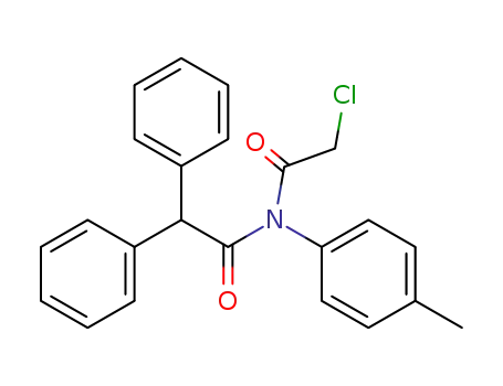 Molecular Structure of 73197-35-0 (N-(Chloracetyl)-N-(p-methylphenyl)-diphenylacetamid)