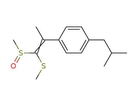 Benzene,
1-[1-methyl-2-(methylsulfinyl)-2-(methylthio)ethenyl]-4-(2-methylpropyl)-