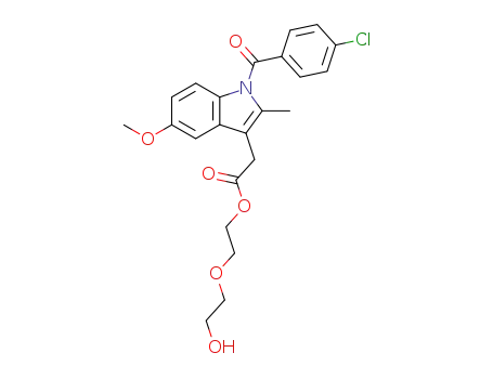 Molecular Structure of 78458-11-4 (2-[1-(4-chlorobenzoyl)-5-methoxy-2-methyl-1H-indole-3-acetoxy]-2'-hydroxy-diethyloxide)