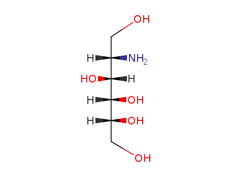 Molecular Structure of 14307-03-0 (2-amino-2-deoxyglucitol)