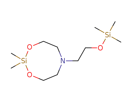 Molecular Structure of 135718-12-6 (2,2-dimethyl-6-<2-(trimethylsiloxy)ethyl>-1,3,6,2-dioxazasilocane)