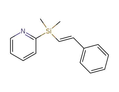 Molecular Structure of 270588-96-0 (Pyridine, 2-[dimethyl[(1E)-2-phenylethenyl]silyl]-)