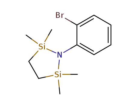 Molecular Structure of 91166-52-8 (1-Aza-2,5-disilacyclopentane, 1-(2-bromophenyl)-2,2,5,5-tetramethyl-)