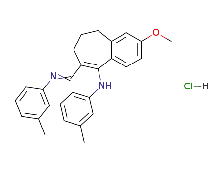 {2-Methoxy-6-[(E)-m-tolylimino-methyl]-8,9-dihydro-7H-benzocyclohepten-5-yl}-m-tolyl-amine; hydrochloride