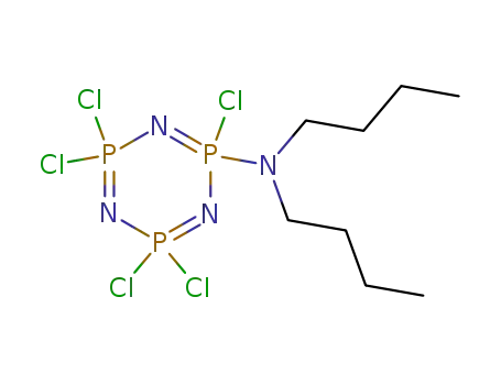 Molecular Structure of 77215-38-4 (Dibutyl-(2,4,4,6,6-pentachloro-2λ<sup>5</sup>,4λ<sup>5</sup>,6λ<sup>5</sup>-[1,3,5,2,4,6]triazatriphosphinin-2-yl)-amine)