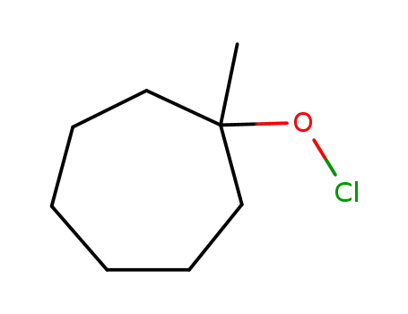 Molecular Structure of 82004-74-8 (Hypochlorous acid, 1-methylcycloheptyl ester)