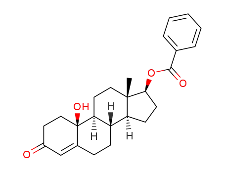Molecular Structure of 159045-76-8 (10β-Hydroxy-17β-(benzoyloxy)-19-norandrost-4-en-3-one)