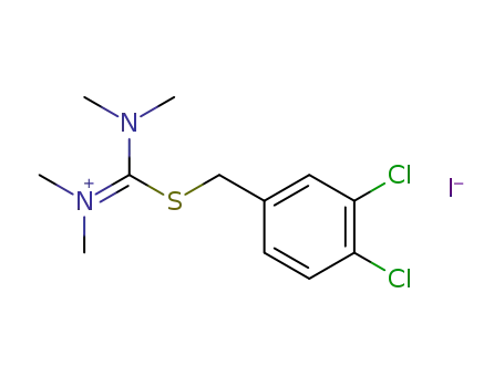 Molecular Structure of 131887-65-5 ([(3,4-Dichloro-benzylsulfanyl)-dimethylamino-methylene]-dimethyl-ammonium; iodide)