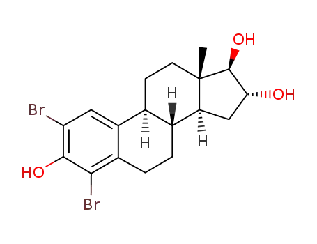 Molecular Structure of 19590-54-6 (2,4-dibromoestratriol)