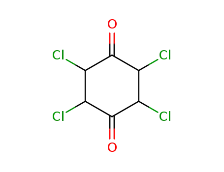 Molecular Structure of 89487-79-6 (2,3,5,6-tetrachlorocyclohexa-2,5-diene-1,4-dione)