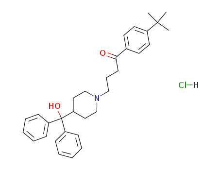 1-[3-(p-tert-butylbenzoyl)propyl]-4-(hydroxybenzhydryl)piperidinium chloride