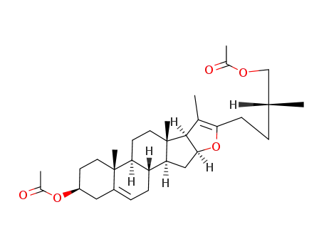 Molecular Structure of 2309-38-8 (furosta-5,20(22)-dien-3,26-diyl diacetate)