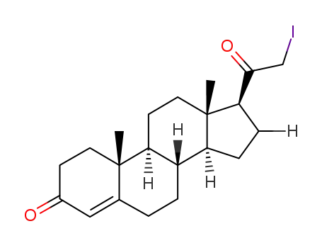 Molecular Structure of 20576-46-9 (11-deoxy-21-iodocorticosterone)