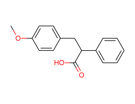 Benzenepropanoic acid,4-methoxy-a-phenyl- cas  4314-68-5