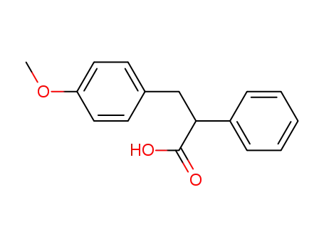 Molecular Structure of 4314-68-5 (3-(4-METHOXY-PHENYL)-2-PHENYL-PROPIONIC ACID)