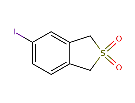 Molecular Structure of 76768-80-4 (Benzo[c]thiophene, 1,3-dihydro-5-iodo-, 2,2-dioxide)