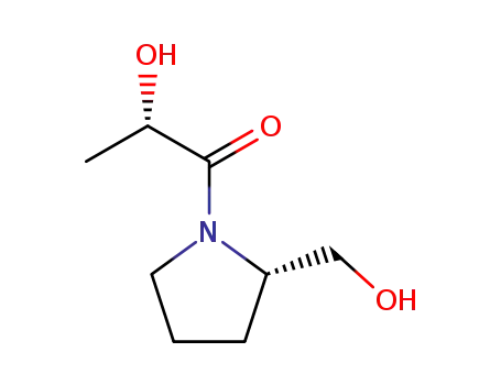 Molecular Structure of 170945-09-2 ((2S)-2-(hydroxymethyl)-1-[(2R)-2-hydroxypropanoyl]pyrrolidine)