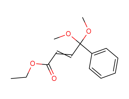 Molecular Structure of 33093-73-1 (4,4-Dimethoxy-4-phenyl-crotonsaeure-aethylester)