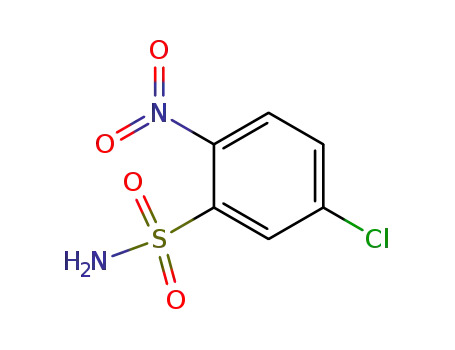 Molecular Structure of 68379-05-5 (5-chloro-2-nitrobenzene-1-sulfonaMide)