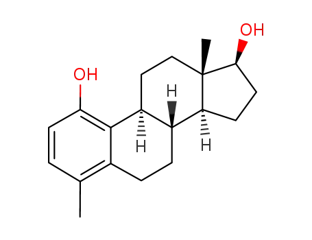 Molecular Structure of 3597-39-5 (4-methyl-estratriene-(1.3.5(10))-diol-(1.17β))