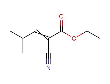 Molecular Structure of 868-47-3 (2-Pentenoic acid, 2-cyano-4-methyl-, ethyl ester)