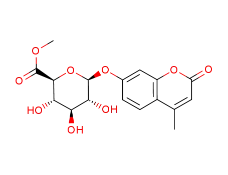 Molecular Structure of 116523-82-1 (methyl 4-methylcoumarin-7-yl-β-D-glucopyranuronate)